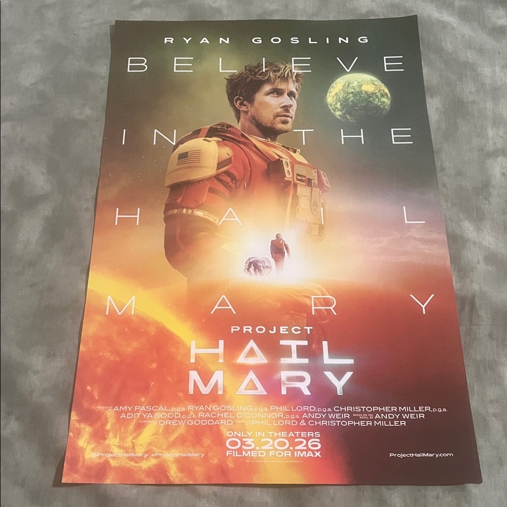 Project Hail Mary BOTH Movie Posters 11.5x17 Ryan Gosling Andy Weir - Picture 3 of 12
